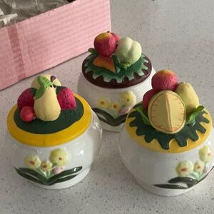 Vintage set of Jam Or candy jars